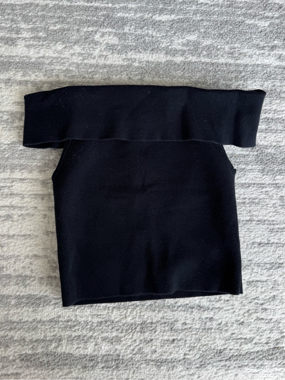 Express Off-Shoulder Black Knit Top XS